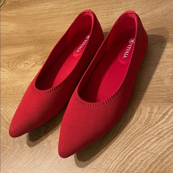 Vivaia Red Women's Flats - Picture 12 of 13